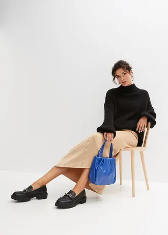 Grof gebreide trui • zwart • bonprix online shop