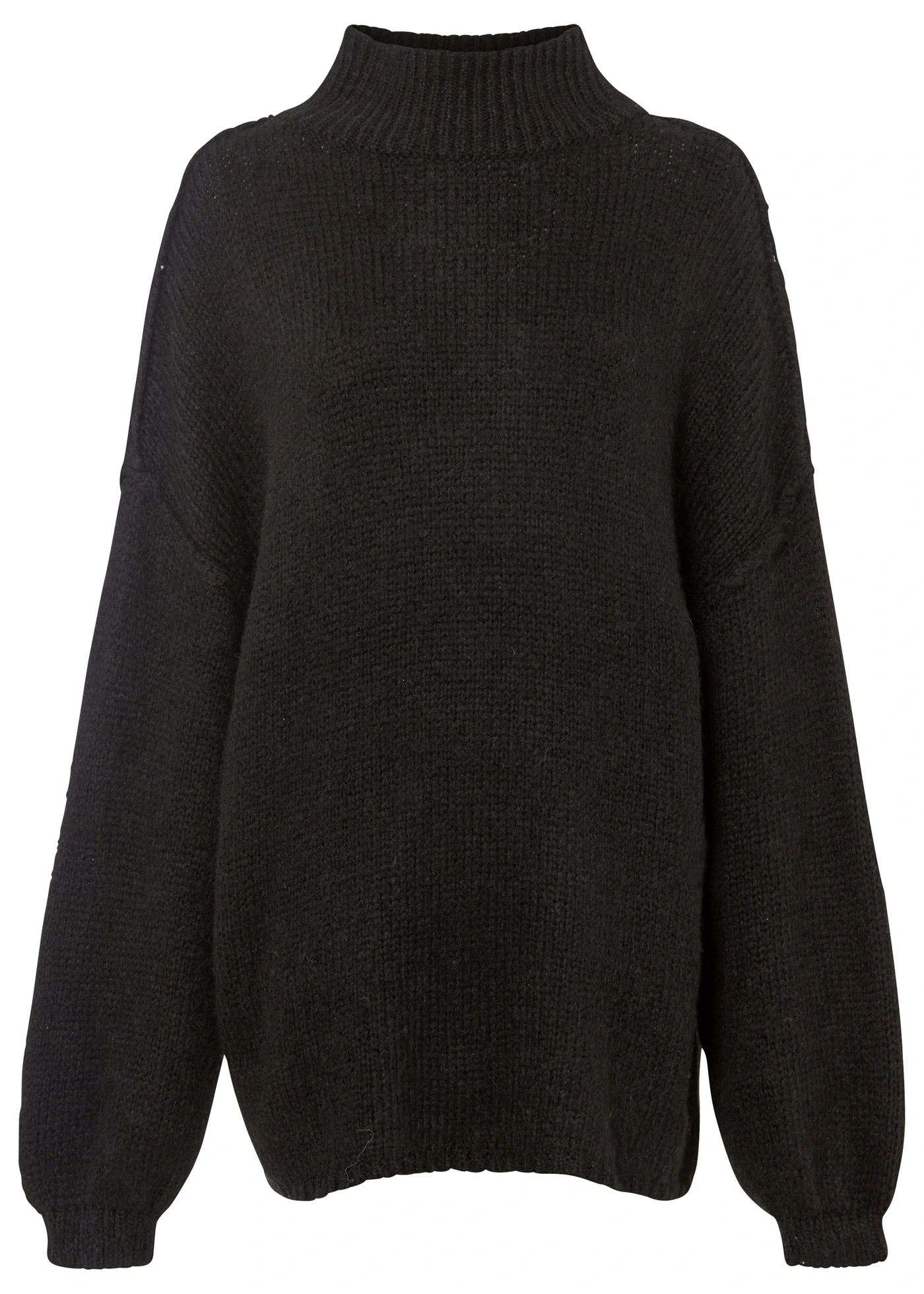 Pulover din tricot cu ochiuri mari • negru • magazin bonprix