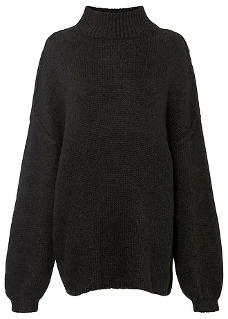 Grof gebreide trui • zwart • bonprix online shop