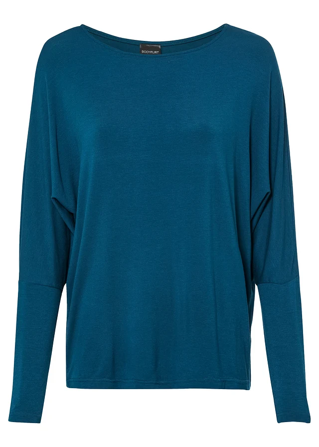 T-shirt manches longues en viscose douce et extensible