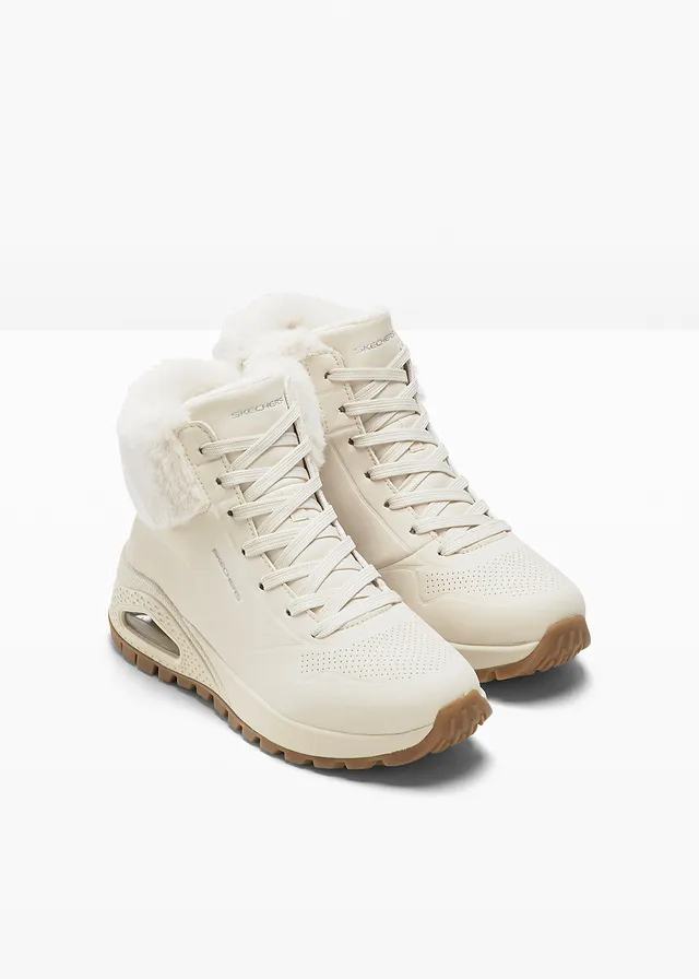 Skechers veterboots met memory foam, Kleur: lichtsand