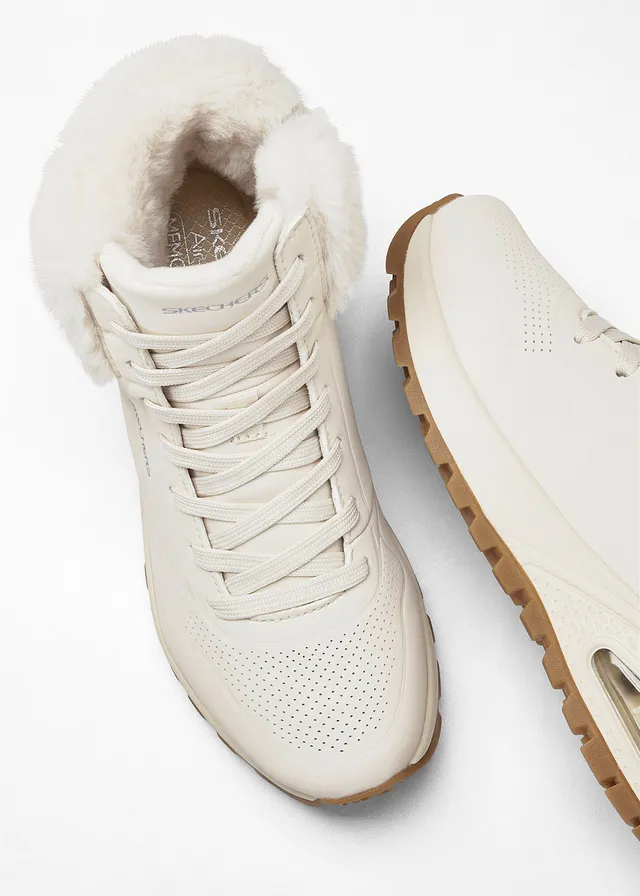 Skechers veterboots met memory foam, Kleur: lichtsand