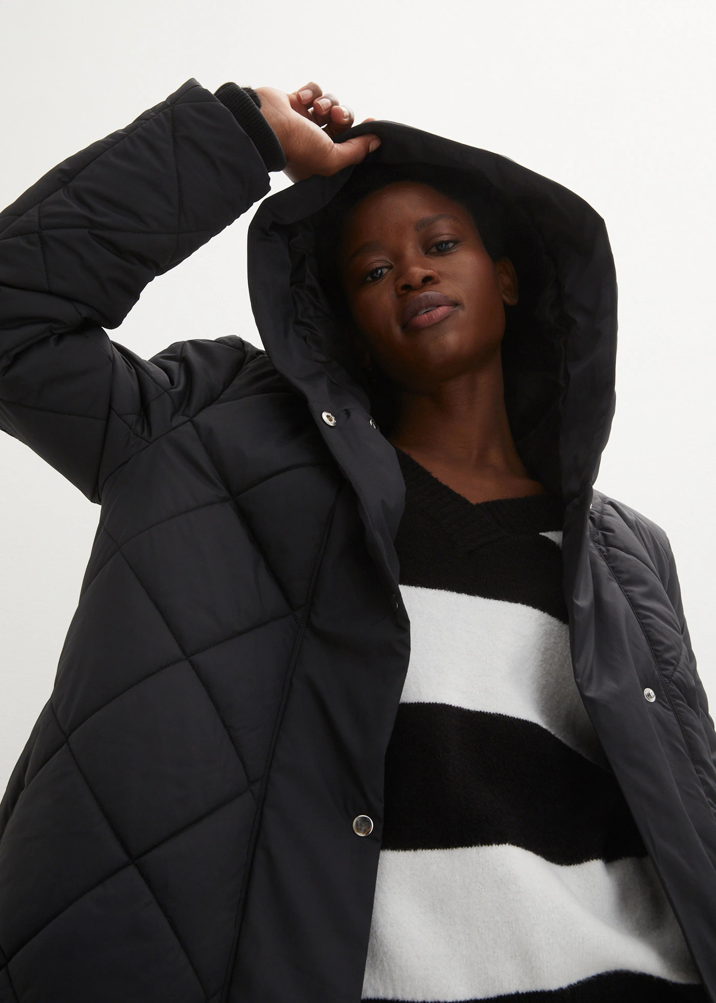 Licht gewatteerde jas • zwart • bonprix online shop