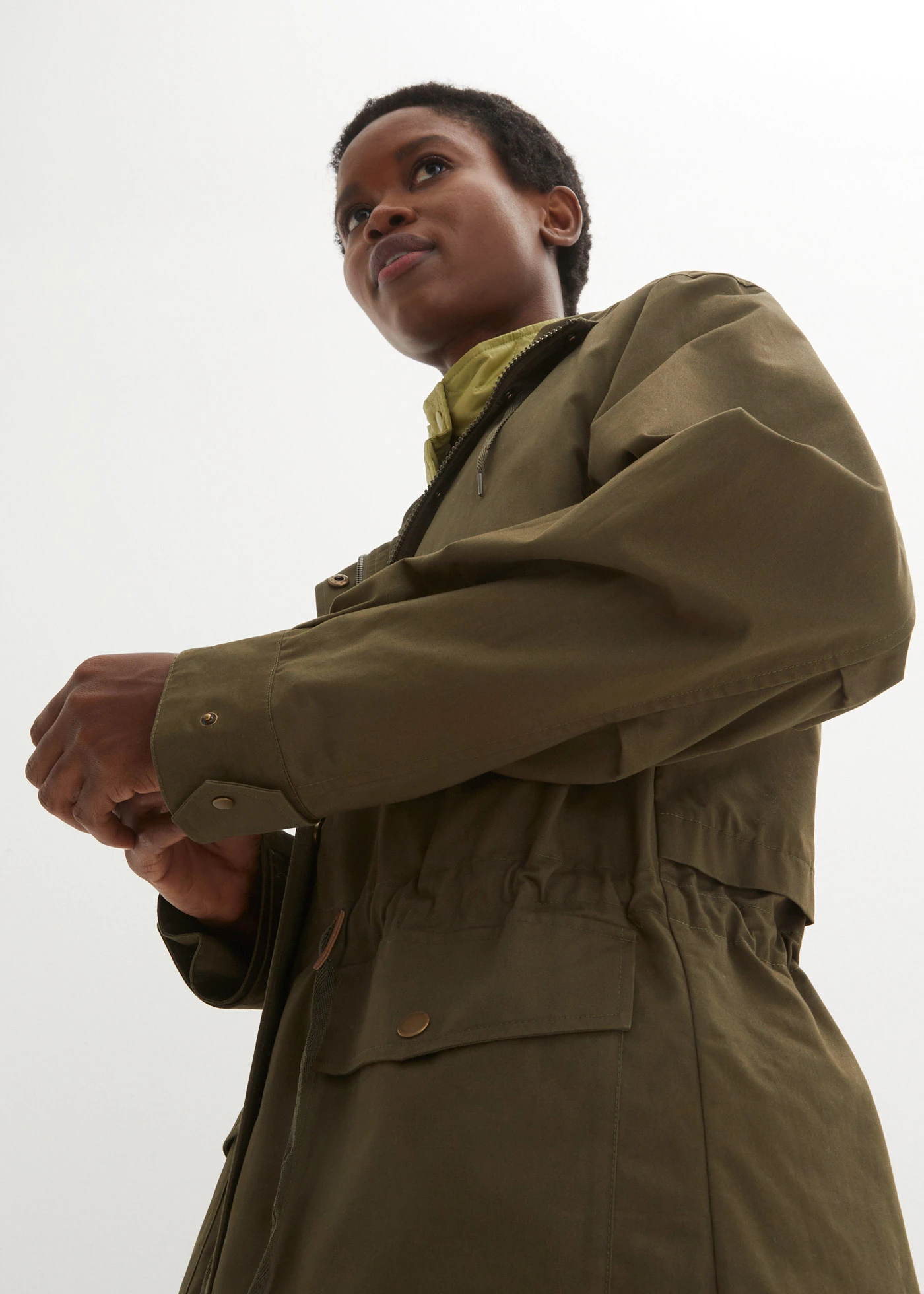 Tussenparka met uitneembare bodywarmer • donkerolijfgroen-goud-olijfgroen • bonprix online shop