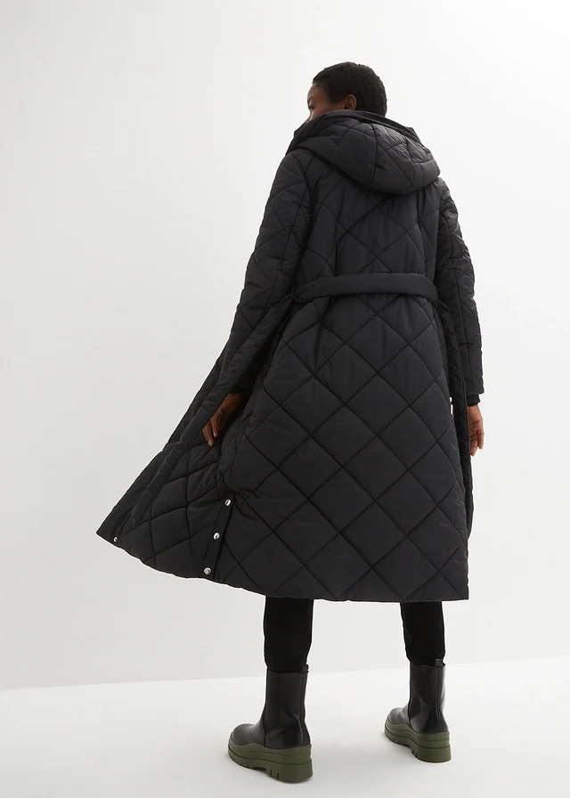 Manteau matelassé léger, Couleur: noir
