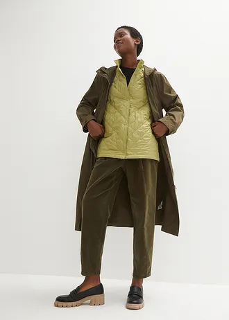 Tussenparka met uitneembare bodywarmer • donkerolijfgroen-goud-olijfgroen • bonprix online shop