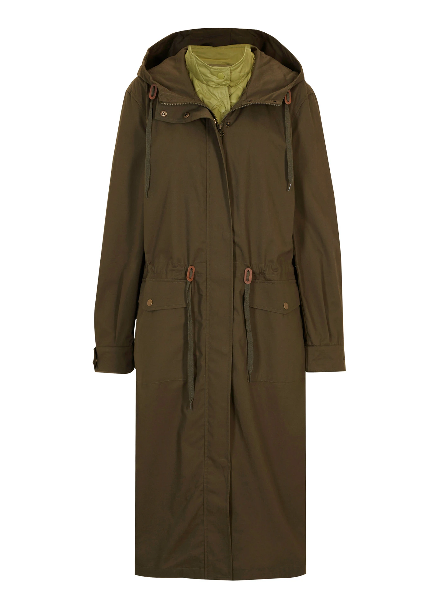 Tussenparka met uitneembare bodywarmer • donkerolijfgroen-goud-olijfgroen • bonprix online shop