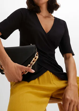 T-shirt en viscose extensible • noir • Boutique bonprix