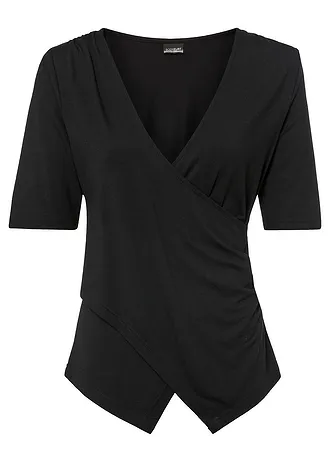 Bluză din material moale cu viscoză • negru • magazin bonprix