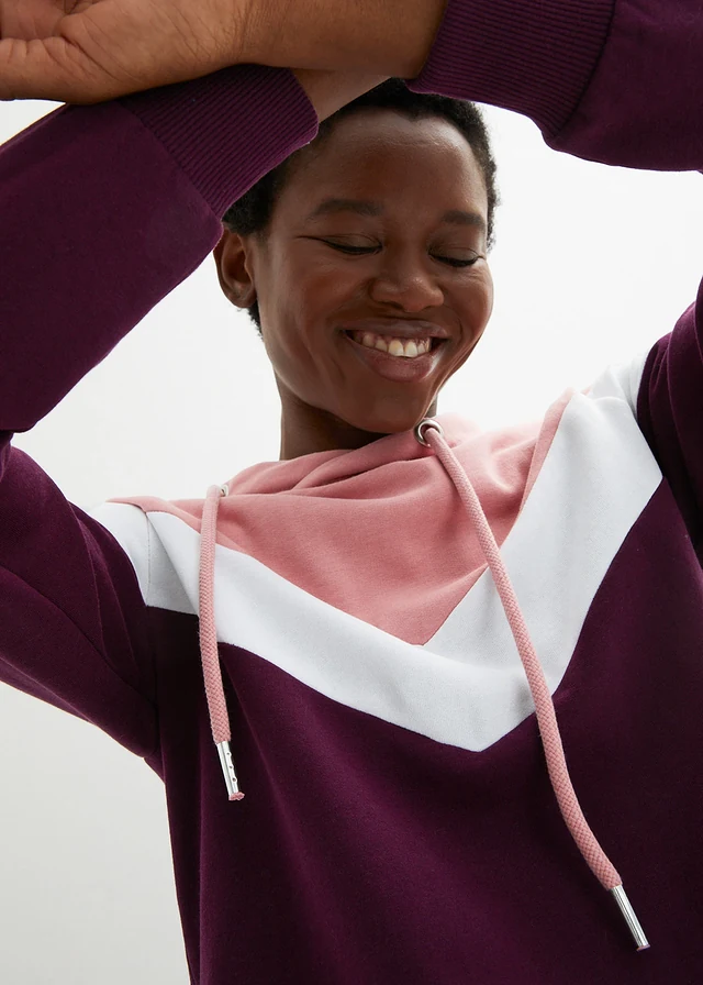 Sweat-shirt à capuche et grand col • sureau • product-page.page-title-suffix