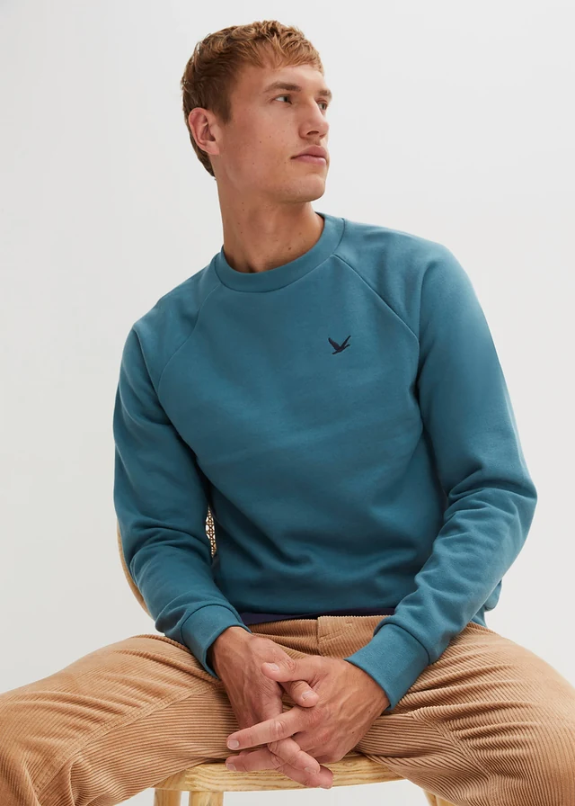 Sweat-shirt manches raglan • pétrole mat • product-page.page-title-suffix