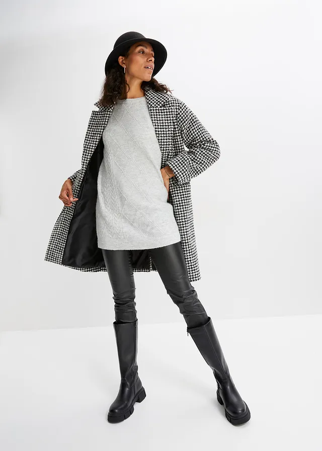 Pull oversize en maille torsadée • gris clair chiné • product-page.page-title-suffix