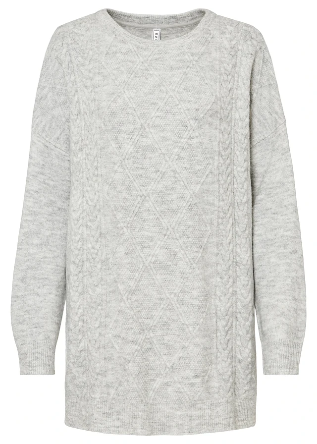 Pull oversize en maille torsadée
