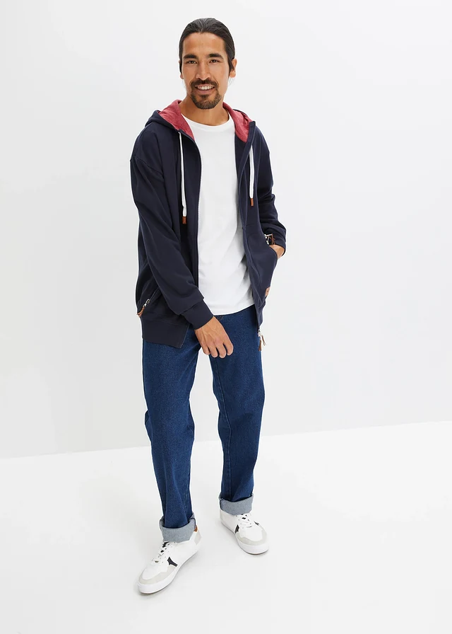 Sweat zippé à capuche, Loose Fit • bleu foncé • product-page.page-title-suffix