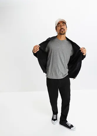 T-shirt met V-hals (set van 5), Kleur: wit+grijs gemêleerd+middenblauw+indigo+donkerblauw