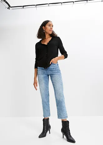 Gilet fluide en fine maille • noir • Boutique bonprix