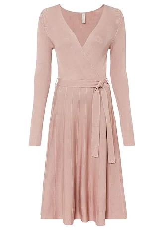 Gebreide jurk van een viscosemix • roze • bonprix online shop