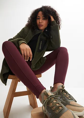 Teddy fleece vest, Kleur: donkerolijfgroen