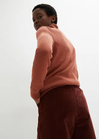 Wijde stretch Dietrich Marlene broek, high waist • koffiebruin • bonprix online shop