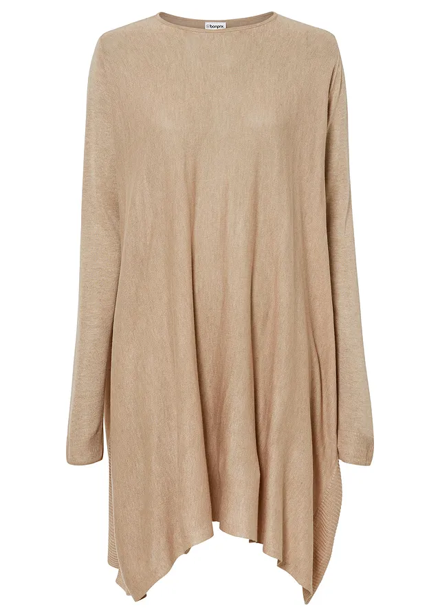 Pull long • camel chiné • Boutique bonprix