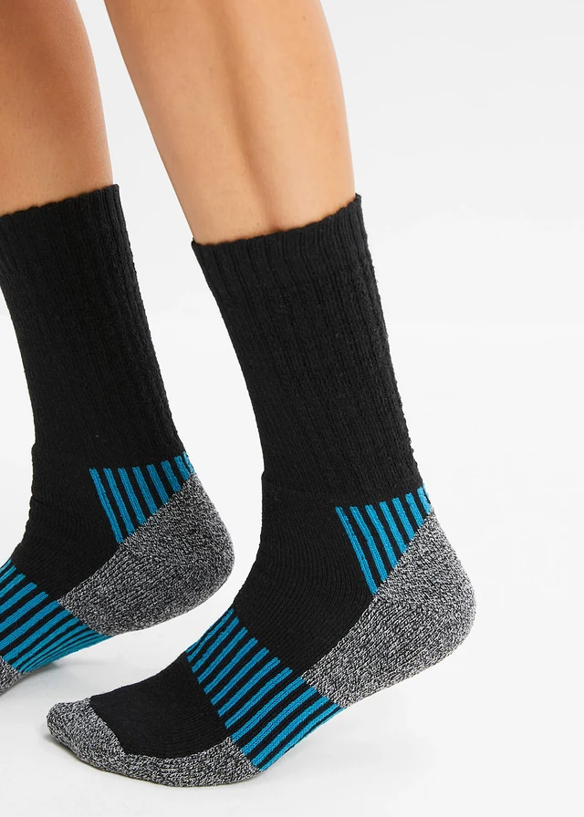 Lot de 5 paires de chaussettes de sport chaudes avec intérieur éponge • noir cobalt turquoise/orange • product-page.page-title-suffix