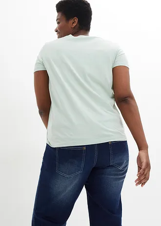 Těhotenské/kojicí tričko z organické bavlny (2 ks v balení), barva: antracitový melír-světle rákosová