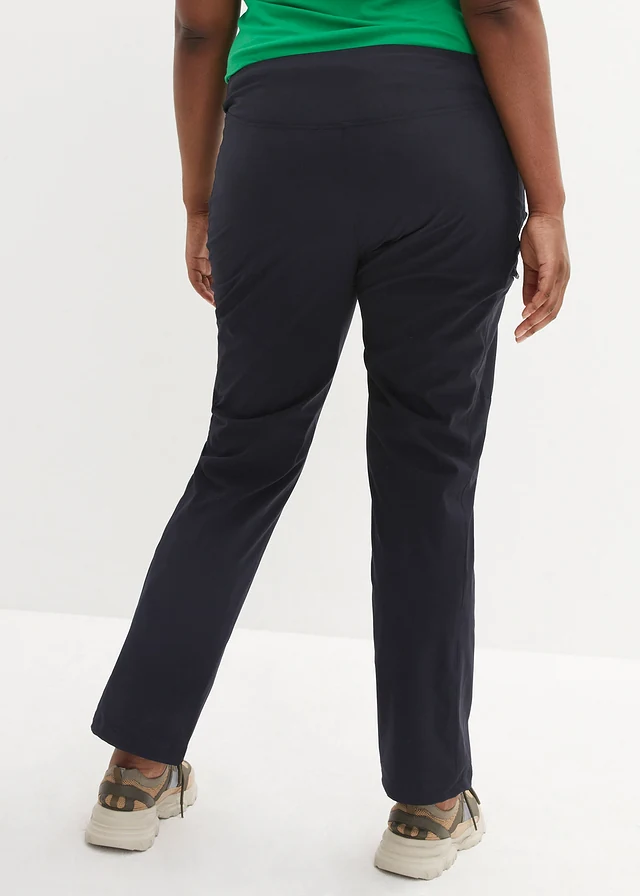 Pantalon technique à taille élastiquée, déperlant, Couleur: noir