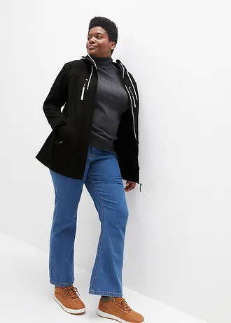 Softshell jas, waterafstotend, Kleur: zwart