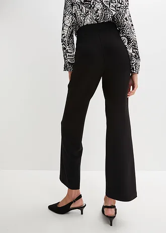 Pantalon élastiqué en interlock épais • noir • Boutique bonprix