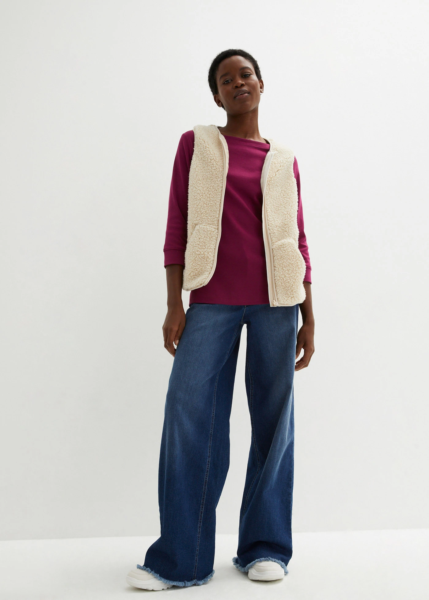 Triko s dlouhým rukávem, z čisté organické bavlny • bobulová • bonprix obchod