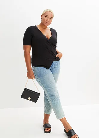 Tričko z měkké viskózové směsi, barva: černá