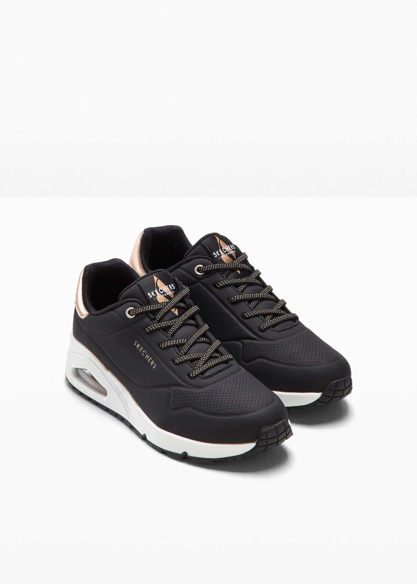 Tenisky značky Skechers s paměťovou pěnou • černo-růžovozlaté tóny • bonprix obchod