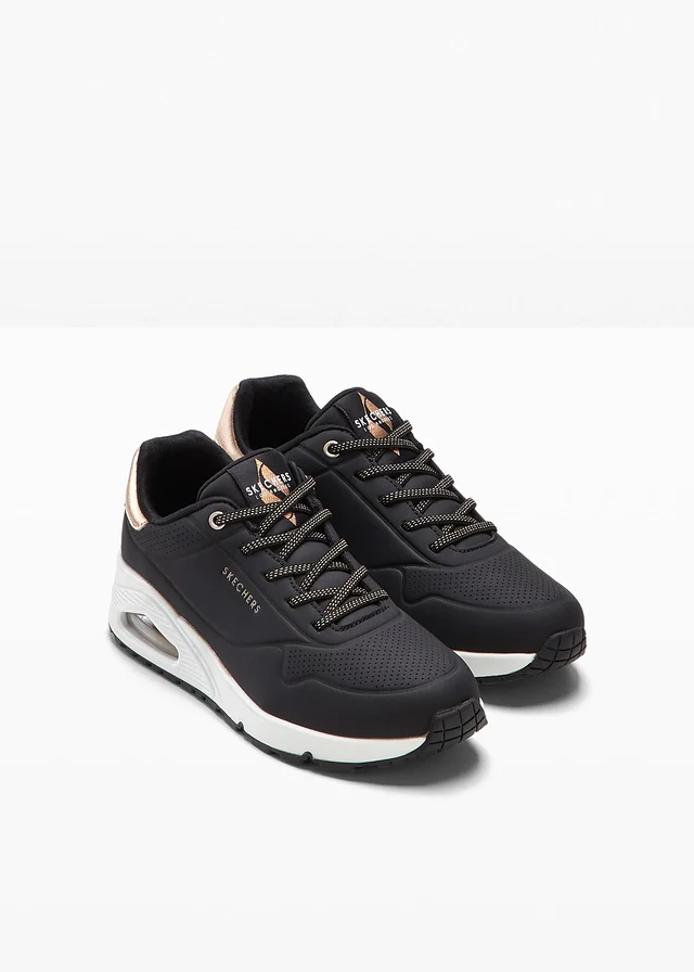 Sneakers van Skechers met memory foam • zwart-roségoud • product-page.page-title-suffix