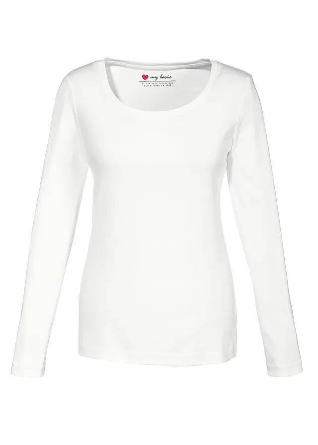 Tričko s dlhým rukávom z čistej bio bavlny
