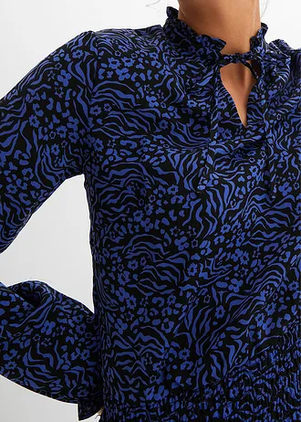 Blouse met smokwerk • edelsteenblauw gebloemd • bonprix online shop