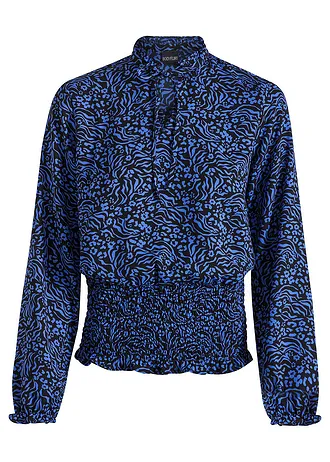 Blouse met smokwerk • edelsteenblauw gebloemd • bonprix online shop
