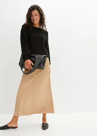 Pull en maille ajourée • noir • Boutique bonprix