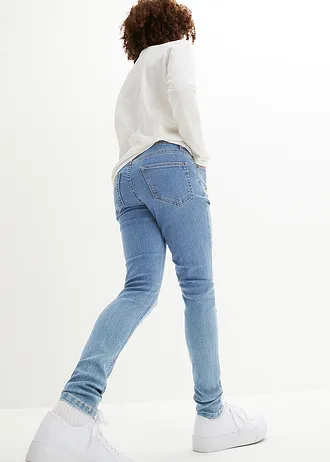 Meisjes skinny jeans, mid waist • lichtblauw denim • bonprix online shop