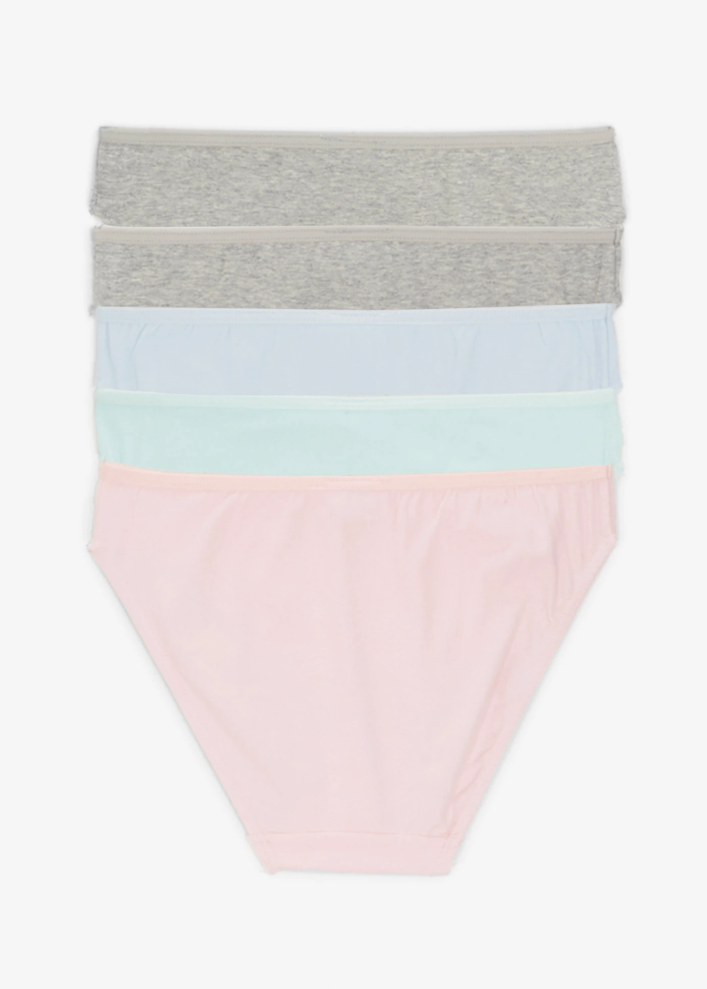 Dívčí kalhotky (5 ks) • světle šedý melír + pastelově mátová + pudrově modrá + pudrově růžová • bonprix obchod