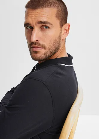 Poloshirt van biologisch katoen, recyclebaar • zwart • bonprix online shop