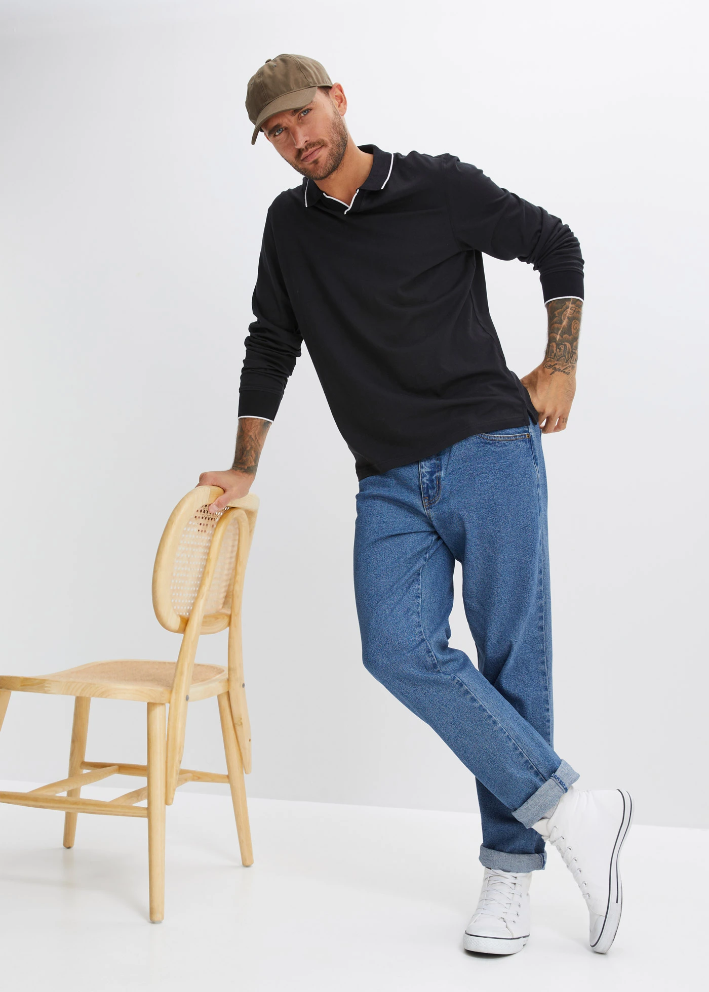 Poloshirt van biologisch katoen • zwart • bonprix online shop