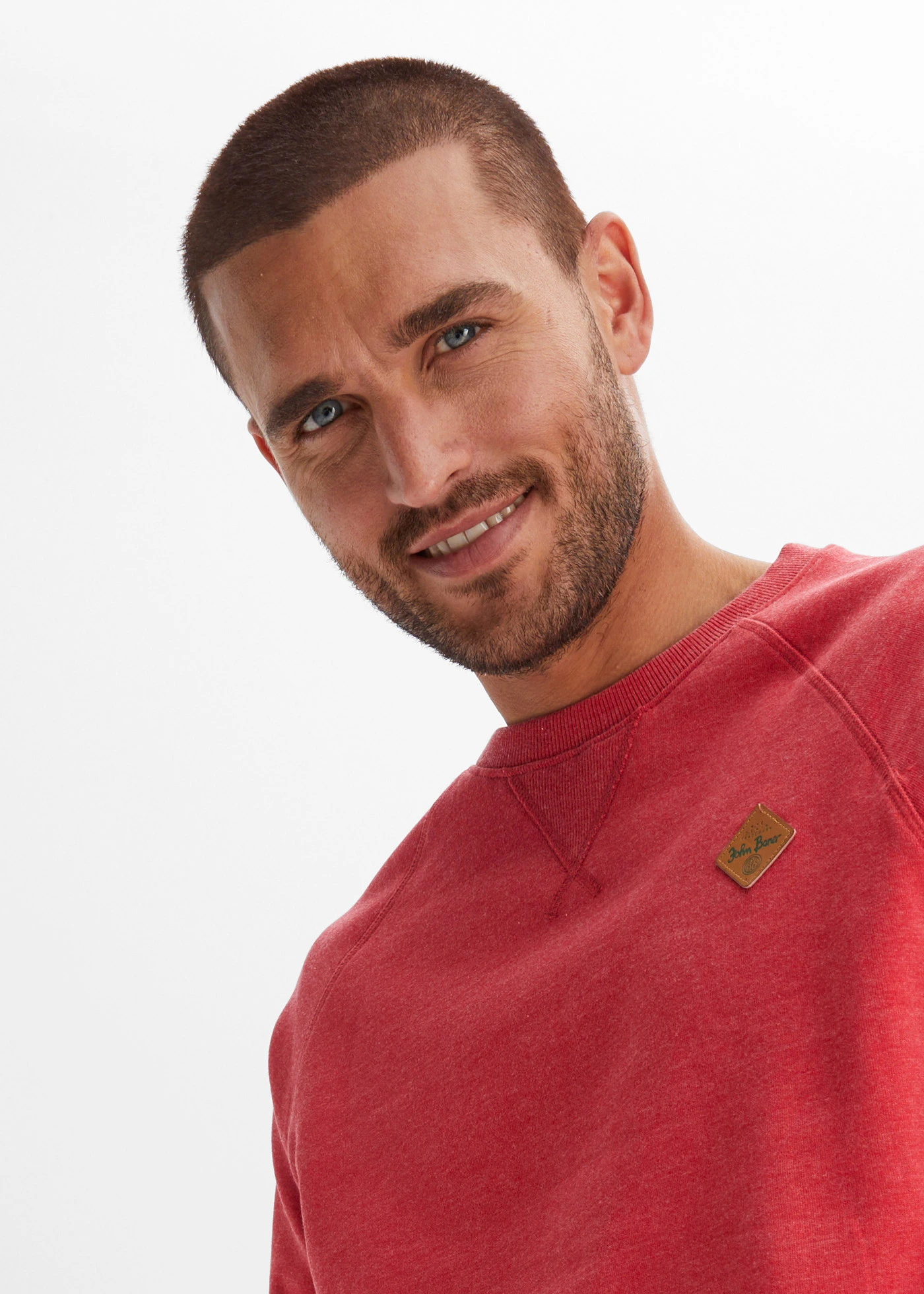 Lot de 2 sweats • bleu foncé-rouge • Boutique bonprix