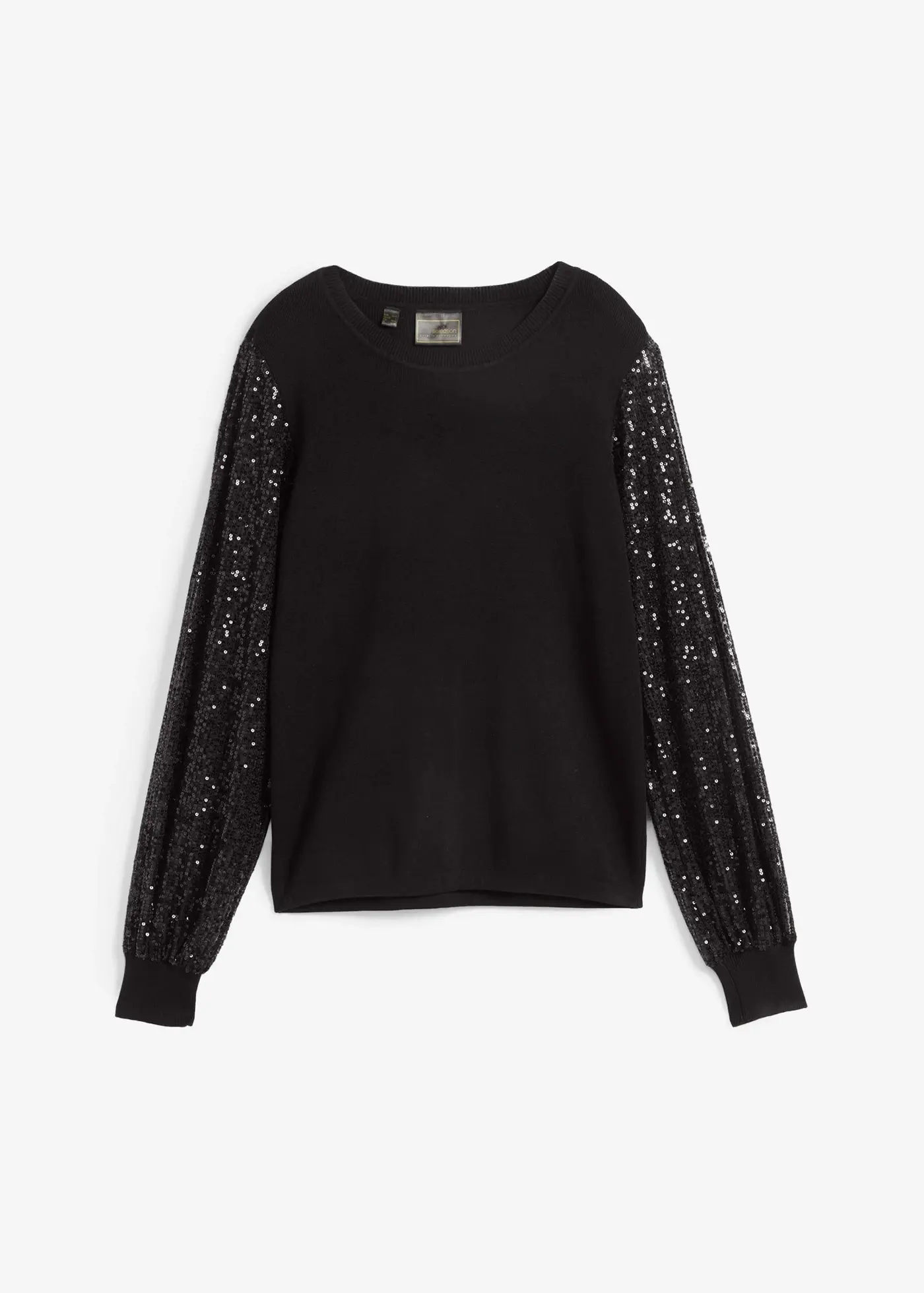 Pull fluide en maille fine • noir • Boutique bonprix