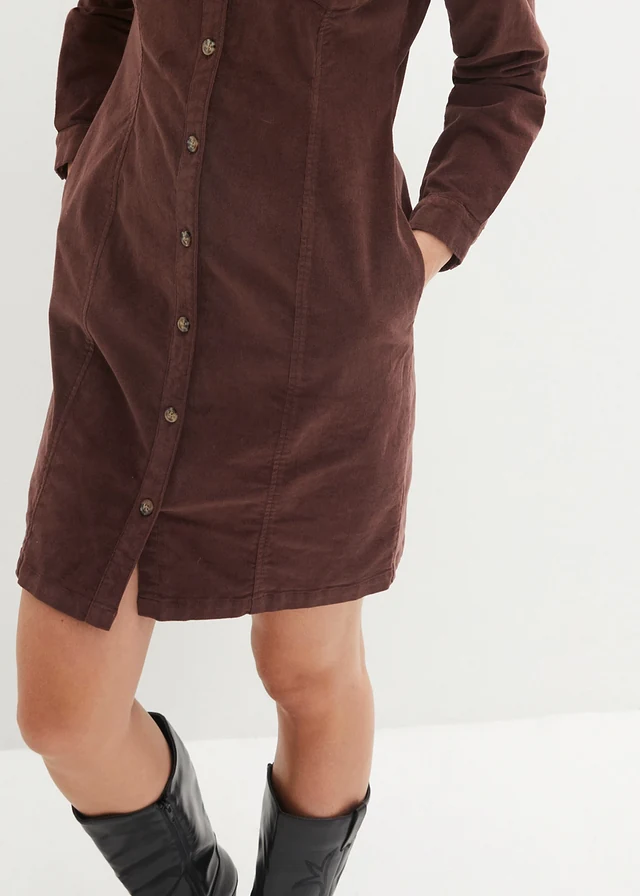 Corduroy stretch jurk • terrabruin • product-page.page-title-suffix