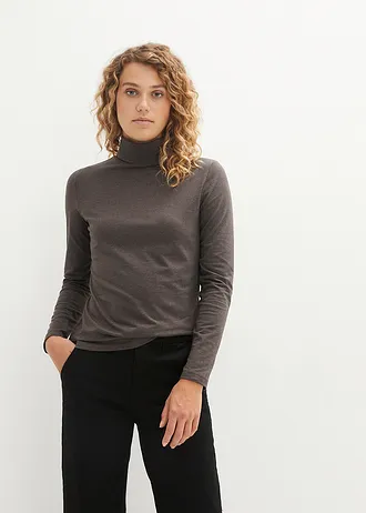 Longsleeve (set van 2) • zwart+antraciet gemêleerd • bonprix online shop