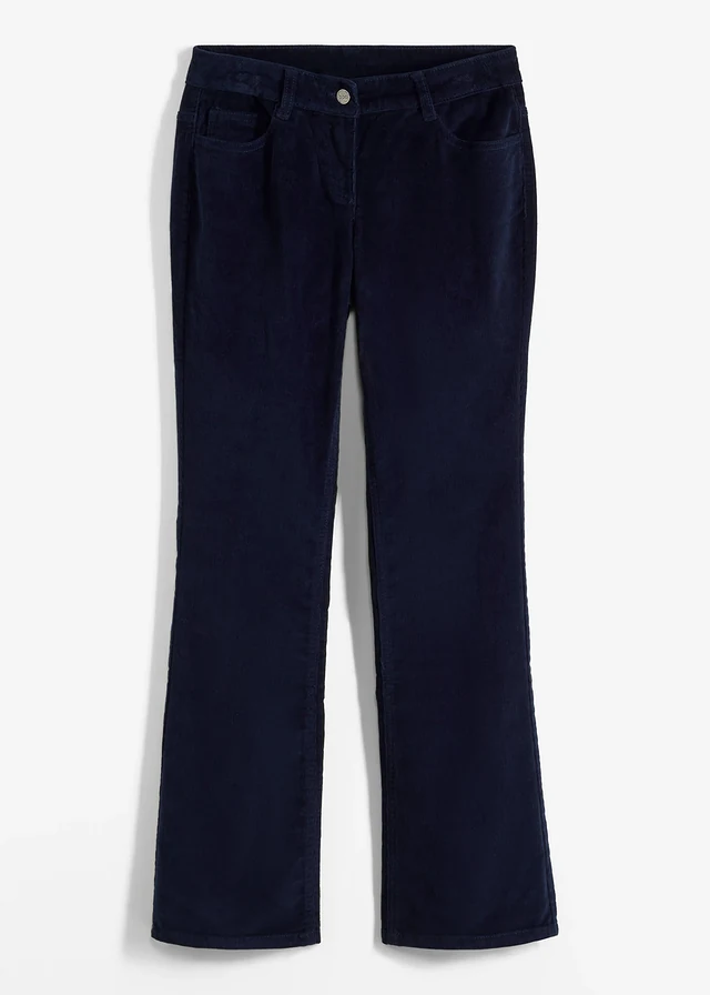 Strečové manšestrové kalhoty, Bootcut