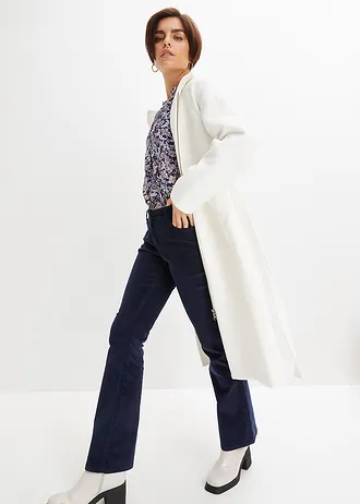 Strečové manšestrové kalhoty, Bootcut • tmavě modrá • bonprix obchod