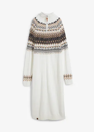 Pletené šaty s norským vzorem