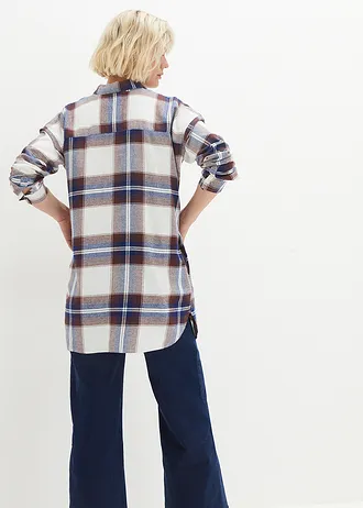 Cămașă din flanel din bumbac 100% • bleumarin cadrilat • magazin bonprix