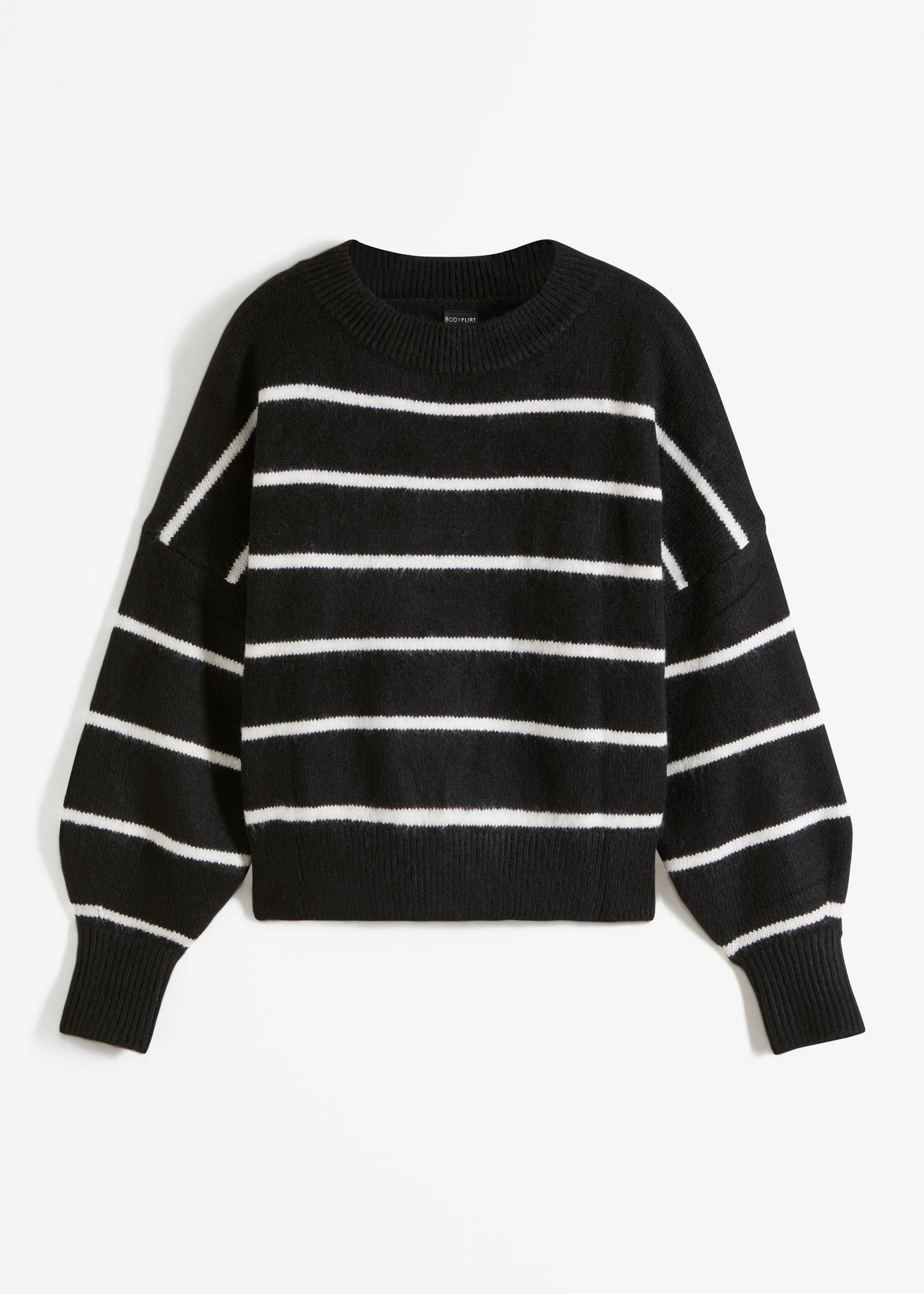 Pull rayé oversize • noir-écru rayé • product-page.page-title-suffix